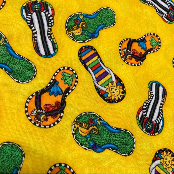 FLIP FLOP Rainbow Pillow Case Beach Theme Bright Colorful Stripes Standard Size - Picture 5 of 13